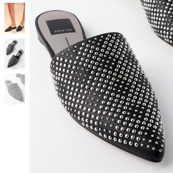 LAST ONE NWT Dolce Vita Black Leather Mule - Picture 4 of 7